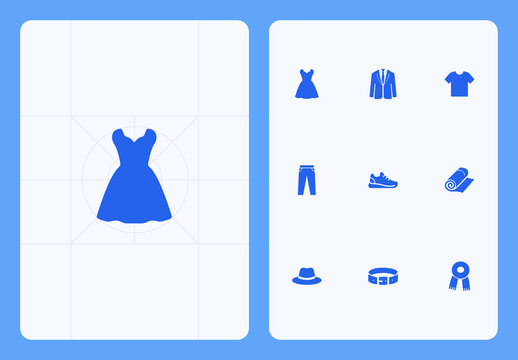 Fashion and Apparel Icons Set