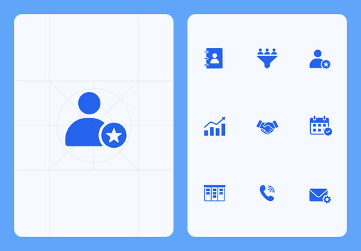 CRM Business Icon Set
