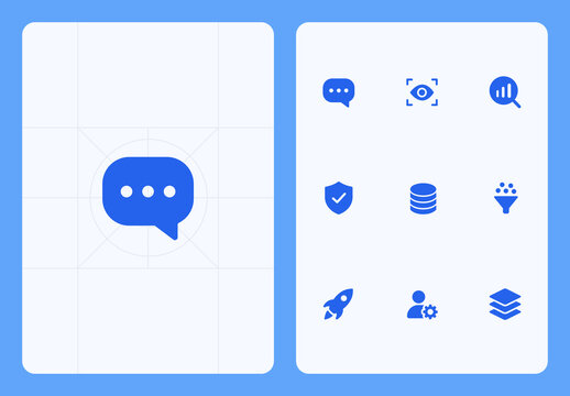 Artificial Intelligence Chatbot Icons Collection