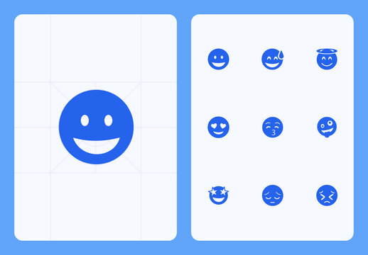 Emoji Expression Solid Icon Set