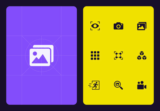Image and Media Management Flat Icon Set