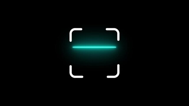 scanner icon animation isolated scanner neon shine icon animation .fingerprint biometric scanning animation. Biometric scanning animation showing neon.ata bangla mane ki ?