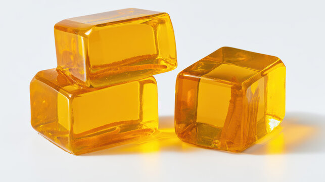 golden translucent cordyceps extract jelly cubes