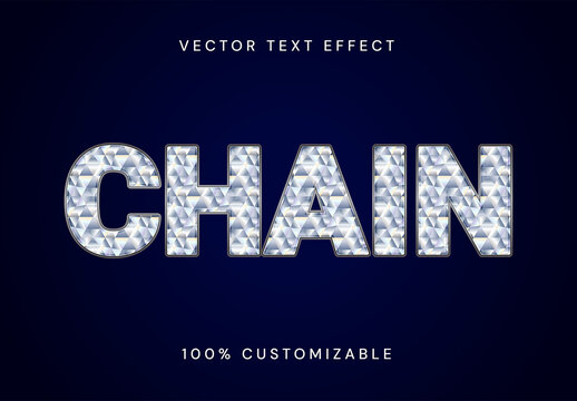 Diamond Chain Text Effect