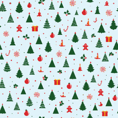 Obraz premium Cross Stitch Style Festive Repeat Texture for Wrapping Paper and Textile