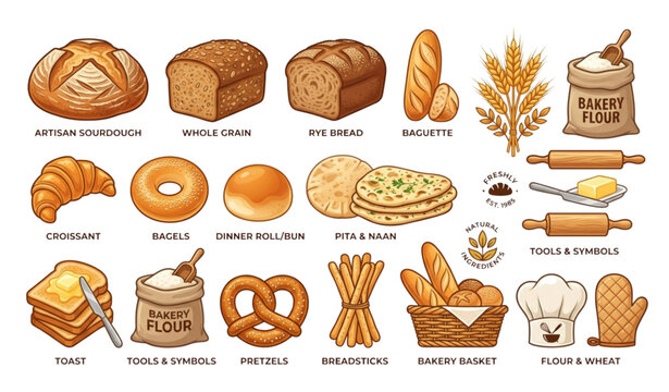 Artisan Bread Vector Pack