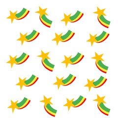 Obraz premium Rainbow star pattern with white background
