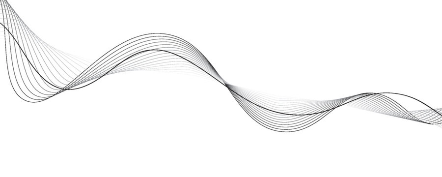 Line art abstract vector illustration. Wavy lines. eps 10