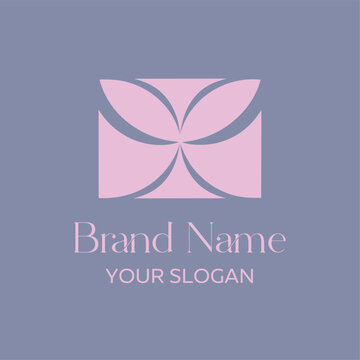 Minimalist Abstract Butterfly Wing Logo