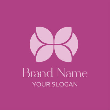Abstract Geometric Flower Dots Logo