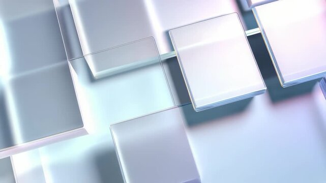 Minimalist translucent cubes overlap in a seamless pattern, creating a clean and elegant visual effect. Ideal for presentations, web design, and creative digital projects