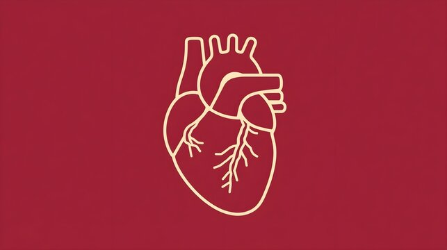 Realistic human heart vector drawing