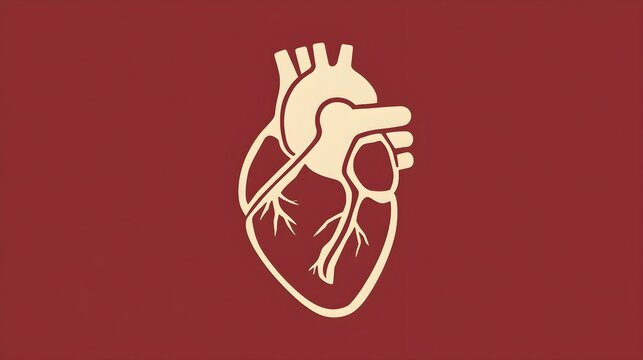 Realistic human heart vector drawing