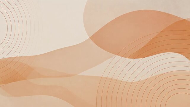 Abstract minimalistic background with soft pastel tones and circular lines