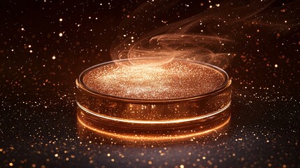 Obraz premium Shining particles on the golden halo
