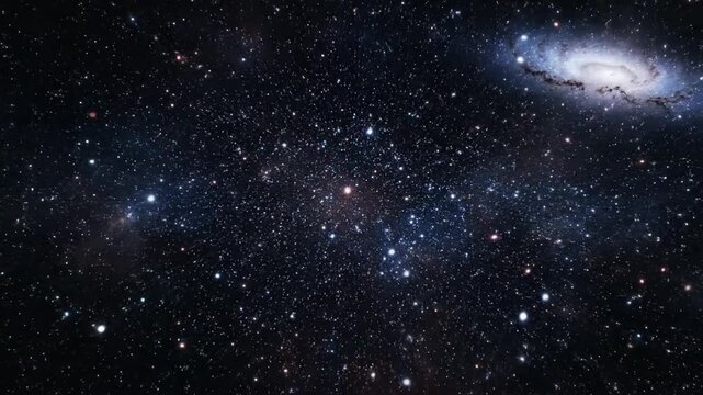 Galaxies and stars in deep space.