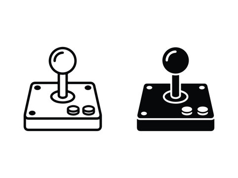 Arcade Joystick Retro Theme Game Controller for Gaming Design