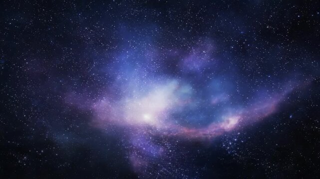 Vast star-filled deep space with bright stars and glowing nebula clouds