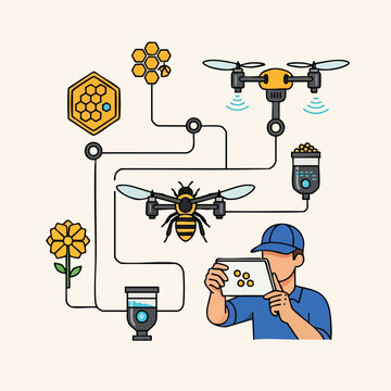 Man holding drone control panel.