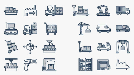 Logistics and Warehouse Operations Icons Set © Mbak