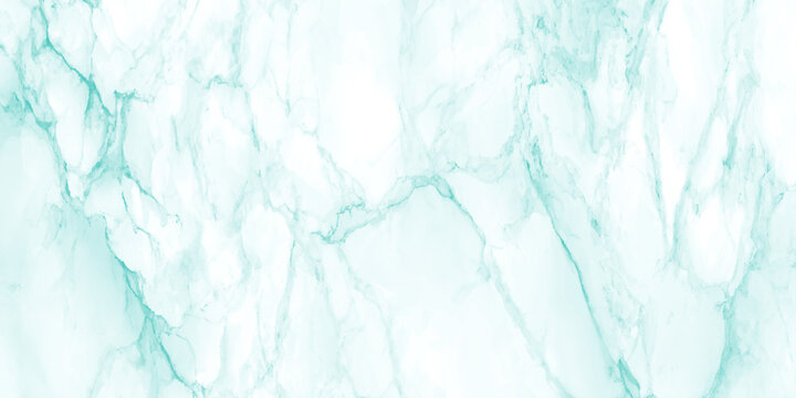 Mint green marble texture background with white and blue veins for design and decoration