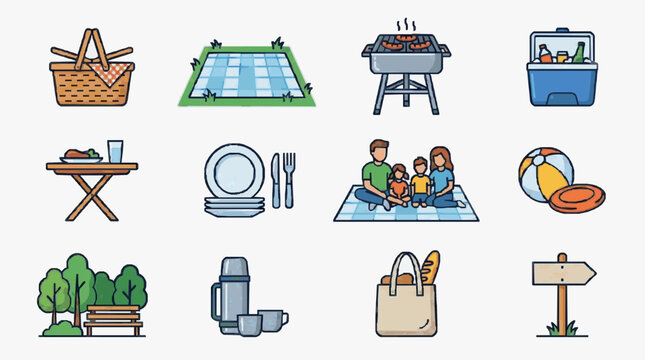Summer Outdoor Family Activities Collection.