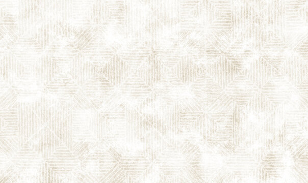 A faded beige textured background featuring a subtle, distressed geometric diamond pattern resembling old woven fabric or rustic wallpaper.
