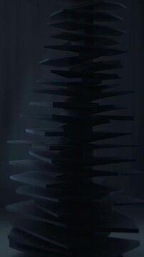 Abstract dark geometric shapes flowing lines modern background digital art wallpaper design texture