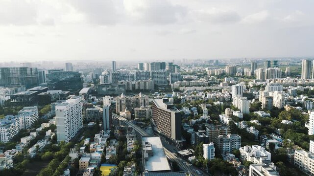 Modern Indian Tech City Aerial View | Smart City | 4K Cinematic