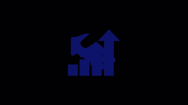 Simple Business Icons Animation Set with 8 Different Flat Icons