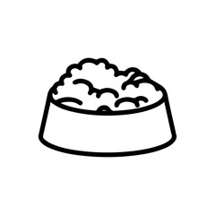 Food bowl icon line art © mash