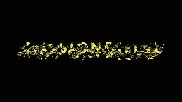 Retro Gaming Mission Failed Text Effect with Matrix Distortion and Noise.Cyber Security Mission Failed Glitch Text Animation with Alpha Channel.