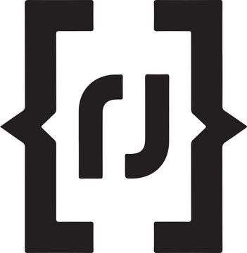 Programming code block bracket symbol as technical design element for software development interface or computer science application project icon.