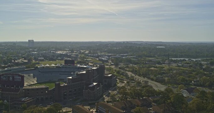 Tallahassee Florida Aerial v27 pan left shot of stadium at campus - DJI Inspire 2, X7, 6k - March 2020