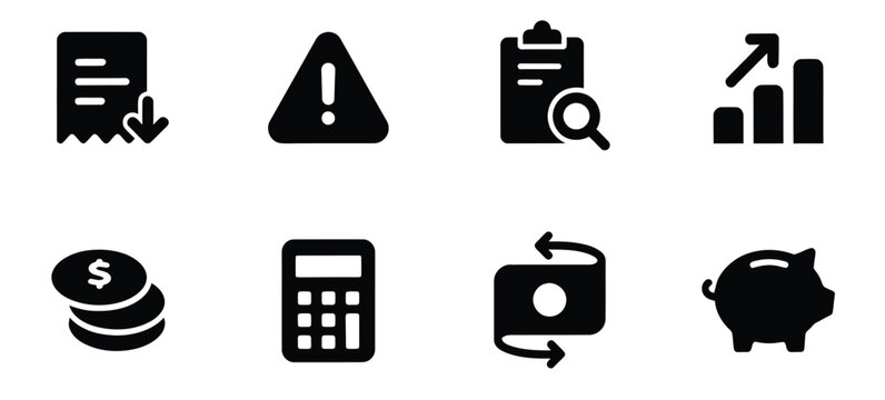 Finance and Accounting Icon Set
