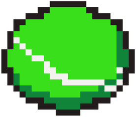 Fototapeta premium pixel art, 8-bit, retro gaming, arcade asset sports icon set ball basketball tennis volleyball billiard baseball golf bowling