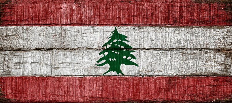 Lebanon flag. Country independence pride. Generative AI technology.	