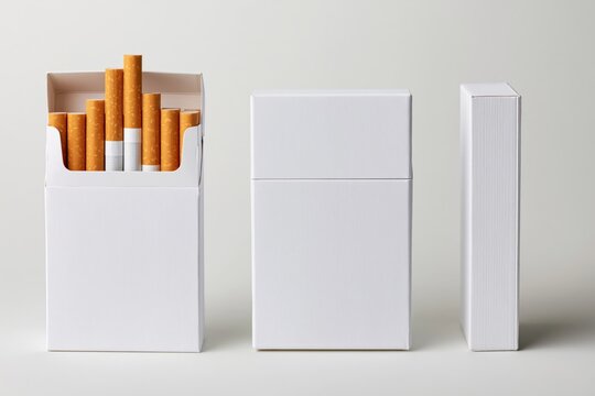 The White Cigarette Pack Display in a Minimal Studio Setting
