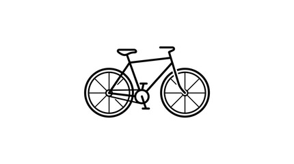 Fototapeta premium Classic road bicycle frame minimalist outline icon.