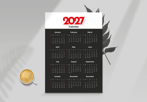 Calendar Template 2027