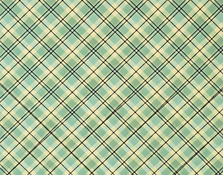 Geometric Pattern with Light Green Cream Diagonal Crosshatch Design Texture