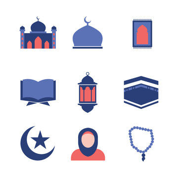 Islamic Objects Illustration Set