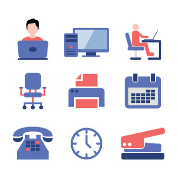 Office Objects Illustration Set