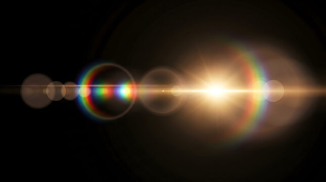 Colorful Lens Flare Glow Effect  for Cinematic Photo and Video Editing