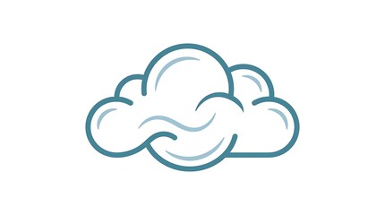 Fototapeta premium Simple cloud icon