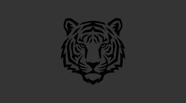 Minimalist Tiger Head Mascot Logo Graphic Vector Illustration for Branding