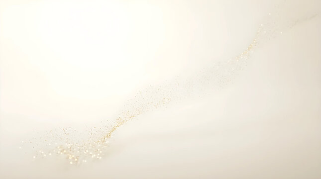 高級感を演出する金の微粒子背景 クリーンな白と上品な輝き 広告用コピースペース