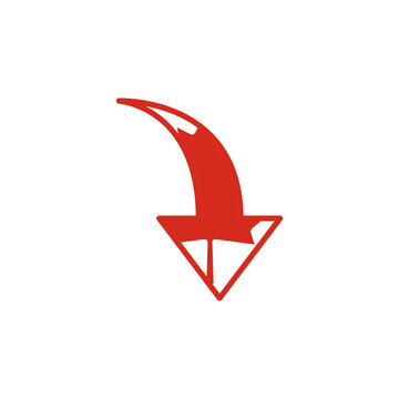 Canada flag_Curved Arrow Icon for Navigation Redirection and User Interface Actions