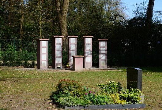 Cemetery in Spring in the Village Resse, Lower Saxony