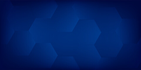 Fototapeta premium Premium blue background hexagon corporate technology